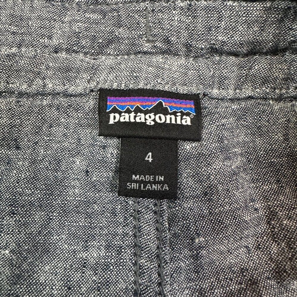 Patagonia Gray High-Waist Linen-Blend Drawstring Shorts - Picture 5 of 7